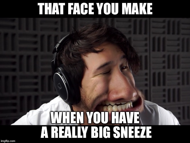 Say sneeze! | THAT FACE YOU MAKE; WHEN YOU HAVE A REALLY BIG SNEEZE | image tagged in memes,sneeze,that face you make when,markiplier | made w/ Imgflip meme maker