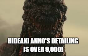 Shin's response to his skin detail | HIDEAKI ANNO'S DETAILING; IS OVER 9,000! | image tagged in its over 9000 | made w/ Imgflip meme maker