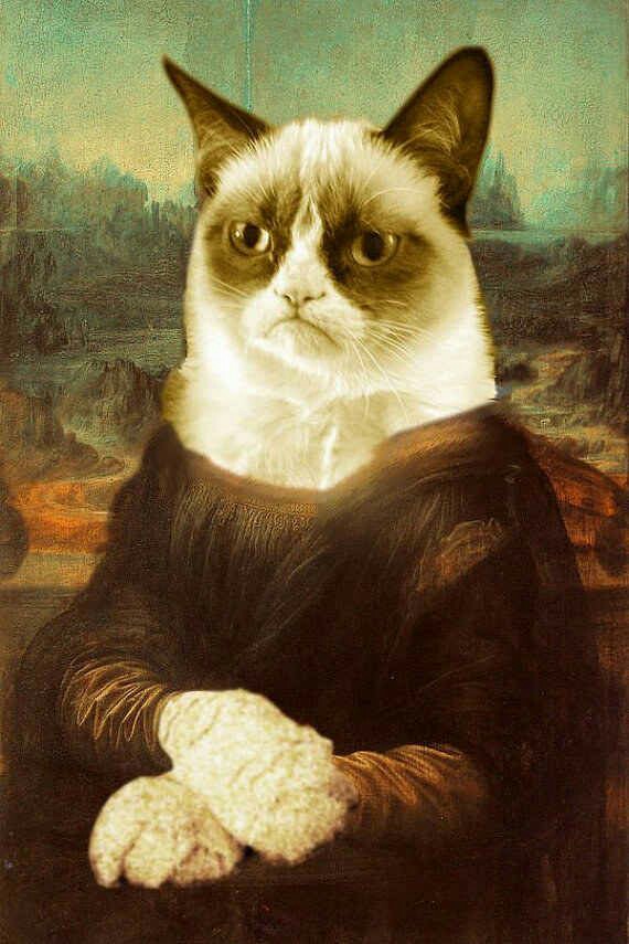 Grumpy Cat Mona Lisa Blank Meme Template