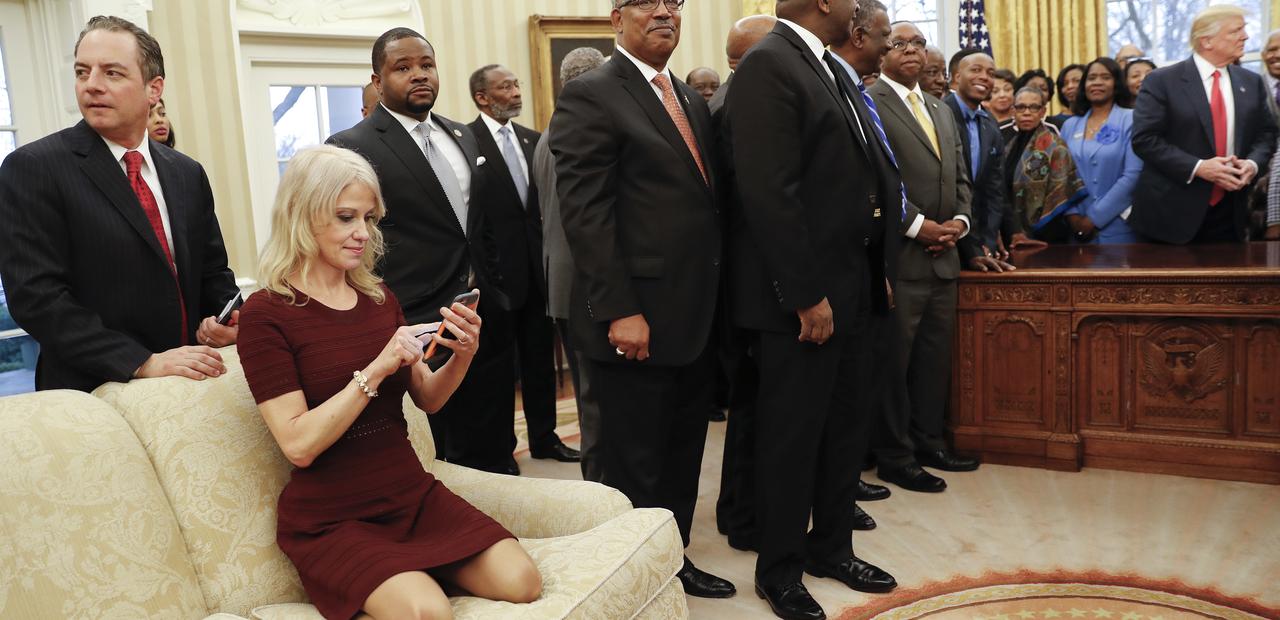 kellyanne conway couch Blank Meme Template