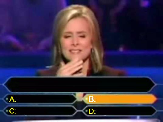 High Quality Dumb Quiz Game Show Contestant  Blank Meme Template