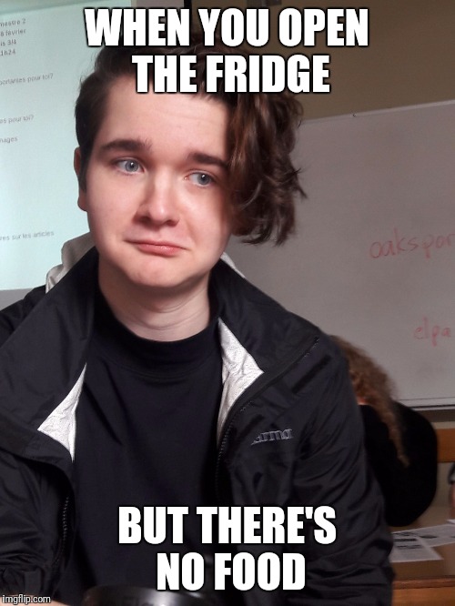 WHEN YOU OPEN THE FRIDGE; BUT THERE'S NO FOOD | image tagged in pascal sad | made w/ Imgflip meme maker