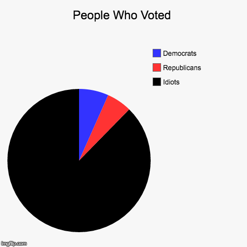 image tagged in funny,pie charts,trump,election 2016 aftermath,politics | made w/ Imgflip chart maker