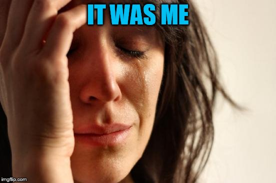 First World Problems Meme | IT WAS ME | image tagged in memes,first world problems | made w/ Imgflip meme maker