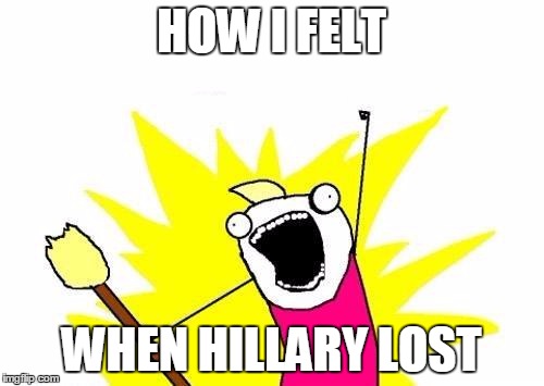 X All The Y Meme | HOW I FELT WHEN HILLARY LOST | image tagged in memes,x all the y | made w/ Imgflip meme maker