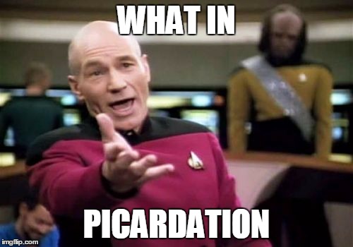 Picard Wtf Meme | WHAT IN; PICARDATION | image tagged in memes,picard wtf | made w/ Imgflip meme maker