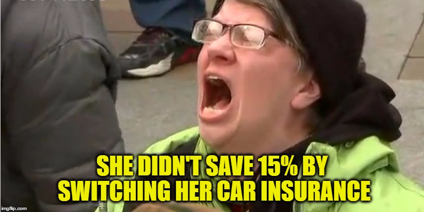 snowflake | SHE DIDN'T SAVE 15% BY SWITCHING HER CAR INSURANCE | image tagged in snowflake | made w/ Imgflip meme maker