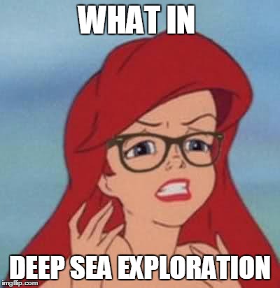 Hipster Ariel | WHAT IN; DEEP SEA EXPLORATION | image tagged in memes,hipster ariel | made w/ Imgflip meme maker