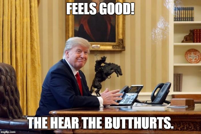 FEELS GOOD! THE HEAR THE BUTTHURTS. | made w/ Imgflip meme maker