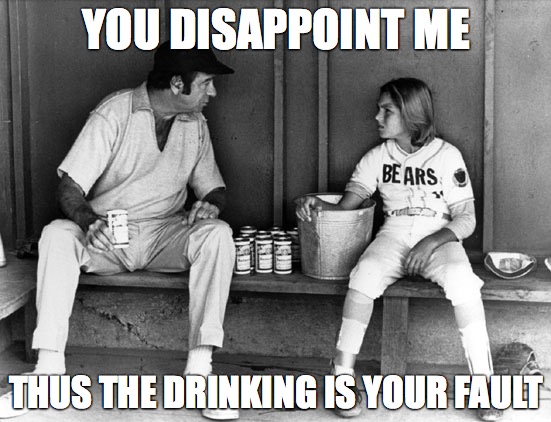 YOU DISAPPOINT ME; THUS THE DRINKING IS YOUR FAULT | made w/ Imgflip meme maker