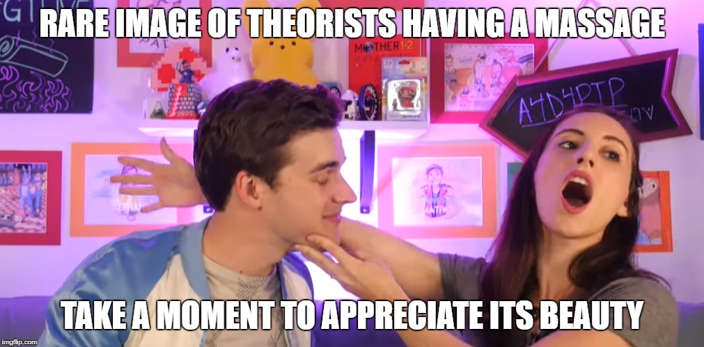 GT live memes (Mrs. Massage) | RARE IMAGE OF THEORISTS HAVING A MASSAGE; TAKE A MOMENT TO APPRECIATE ITS BEAUTY | image tagged in memes,game theory,massage,relationship goals | made w/ Imgflip meme maker