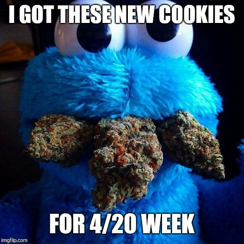 4/20 week | I GOT THESE NEW COOKIES; FOR 4/20 WEEK | image tagged in memes | made w/ Imgflip meme maker
