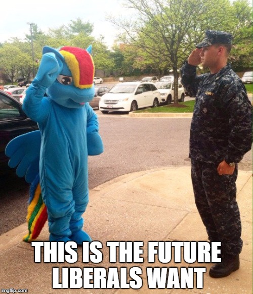 The future liberals want | THIS IS THE FUTURE LIBERALS WANT | image tagged in this is the future,liberals,meme,my little pony,rainbow dash,future | made w/ Imgflip meme maker