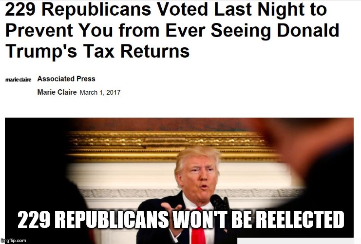 No Reelection | 229 REPUBLICANS WON'T BE REELECTED | image tagged in anti trump meme | made w/ Imgflip meme maker
