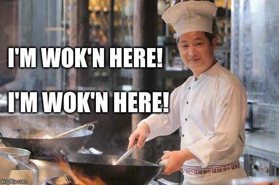 Bring your family out to 'Midnight Chow Boi' and enjoy a bowl of Chef Cho Buk's famous 'Ratsorizzo' | I'M WOK'N HERE! I'M WOK'N HERE! | image tagged in midnight snack,chinese food,movie quotes | made w/ Imgflip meme maker