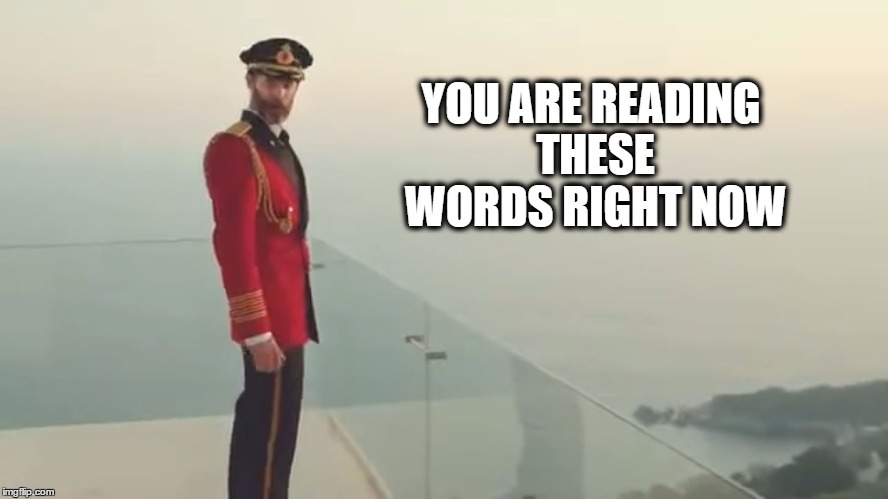 YOU ARE READING THESE WORDS RIGHT NOW | image tagged in captain obvious v3 | made w/ Imgflip meme maker