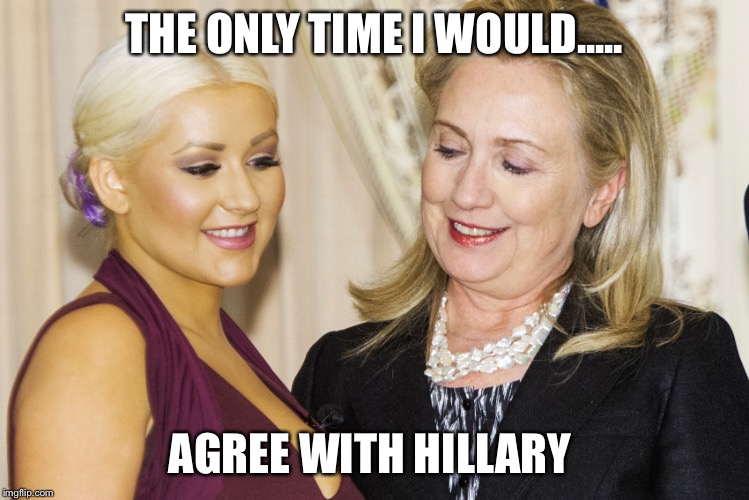 boobs | THE ONLY TIME I WOULD..... AGREE WITH HILLARY | image tagged in boobs | made w/ Imgflip meme maker