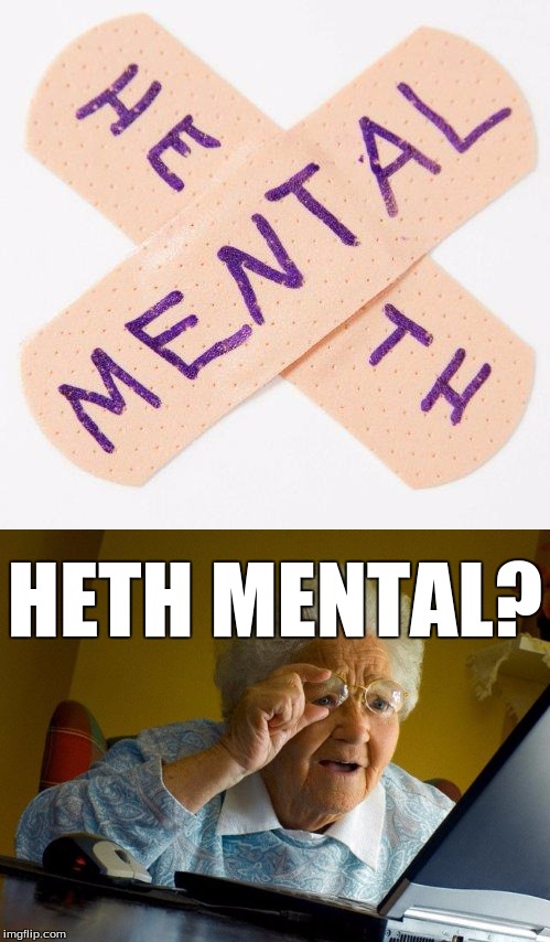 Honda quote: "Stupid hurts" | HETH MENTAL? | image tagged in mental health,grandma finds the internet,memes,funny,reading,old | made w/ Imgflip meme maker
