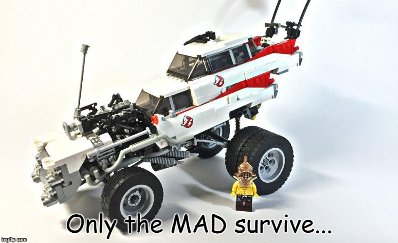Lego Week! Happy Birthday, George Miller!   | Only the MAD survive... | image tagged in lego week,mad max | made w/ Imgflip meme maker