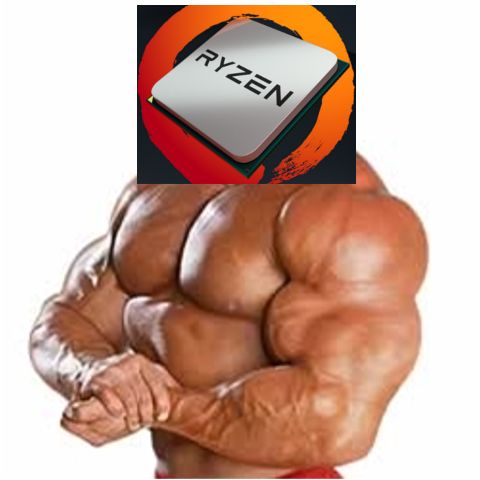 Ryzen Steroid Guy Blank Meme Template