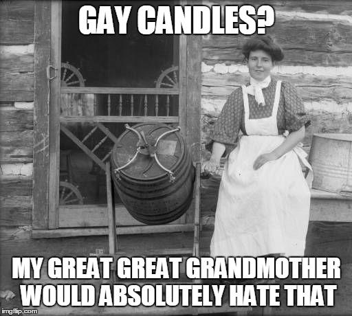 GAY CANDLES | GAY CANDLES? MY GREAT GREAT GRANDMOTHER WOULD ABSOLUTELY HATE THAT | image tagged in gay,candles,gay candles,really gay candles,beauty and the beast,josh gad | made w/ Imgflip meme maker
