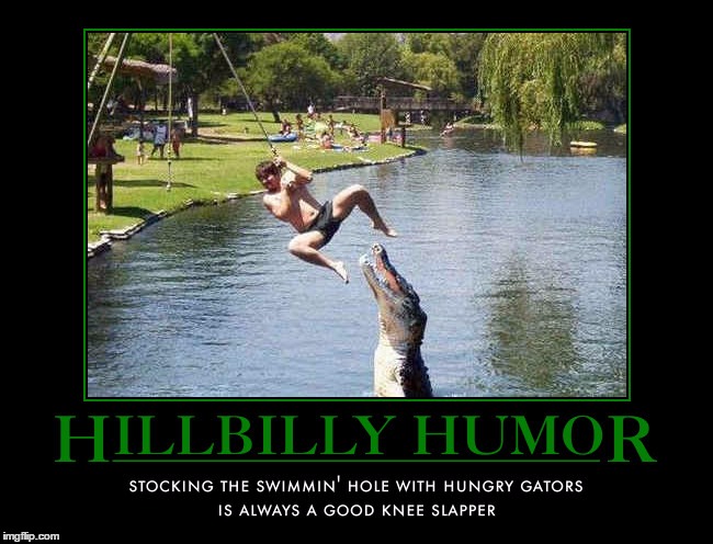 Hillbilly Humor | . | image tagged in meme,funny,demotivationals,hillbilly,wmp | made w/ Imgflip meme maker