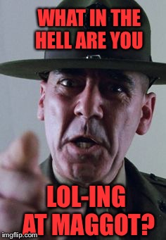 WHAT IN THE HELL ARE YOU LOL-ING AT MAGGOT? | made w/ Imgflip meme maker
