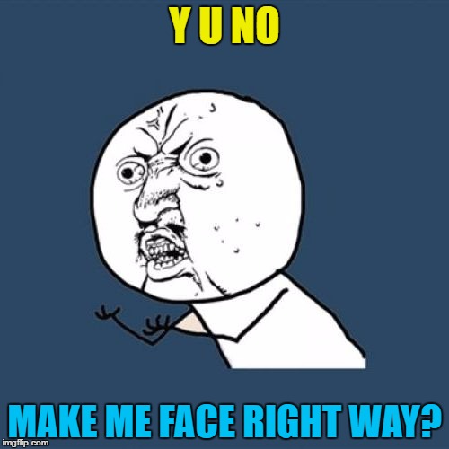 Or is this the right way? :) | Y U NO; MAKE ME FACE RIGHT WAY? | image tagged in mirrored y u no,memes,right way,wrong way | made w/ Imgflip meme maker