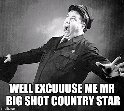 WELL EXCUUUSE ME MR BIG SHOT COUNTRY STAR | made w/ Imgflip meme maker