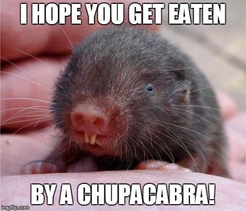 I HOPE YOU GET EATEN BY A CHUPACABRA! | made w/ Imgflip meme maker