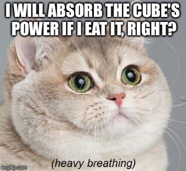 I WILL ABSORB THE CUBE'S POWER IF I EAT IT, RIGHT? | made w/ Imgflip meme maker