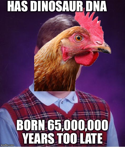 Donisuar | HAS DINOSAUR DNA; BORN 65,000,000 YEARS TOO LATE | image tagged in memes | made w/ Imgflip meme maker