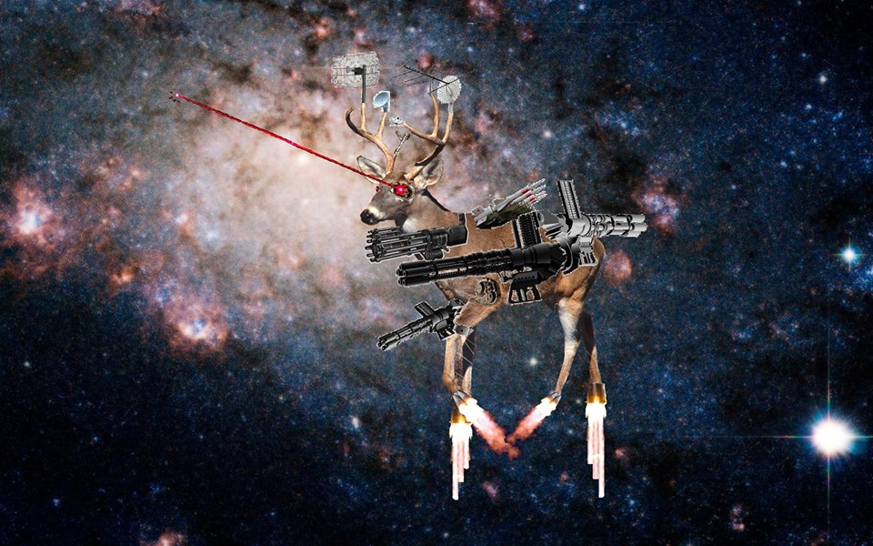 space deer death eye lazers Blank Meme Template