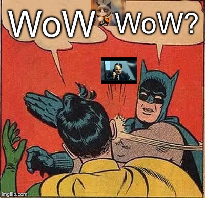 Batman Slapping Robin | WoW; WoW? | image tagged in memes,batman slapping robin | made w/ Imgflip meme maker