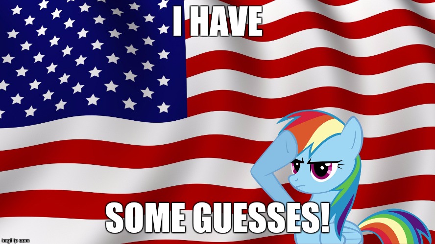 Rainbow Glory | I HAVE SOME GUESSES! | image tagged in rainbow glory | made w/ Imgflip meme maker