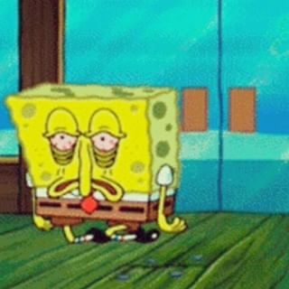 spongebob exhausted