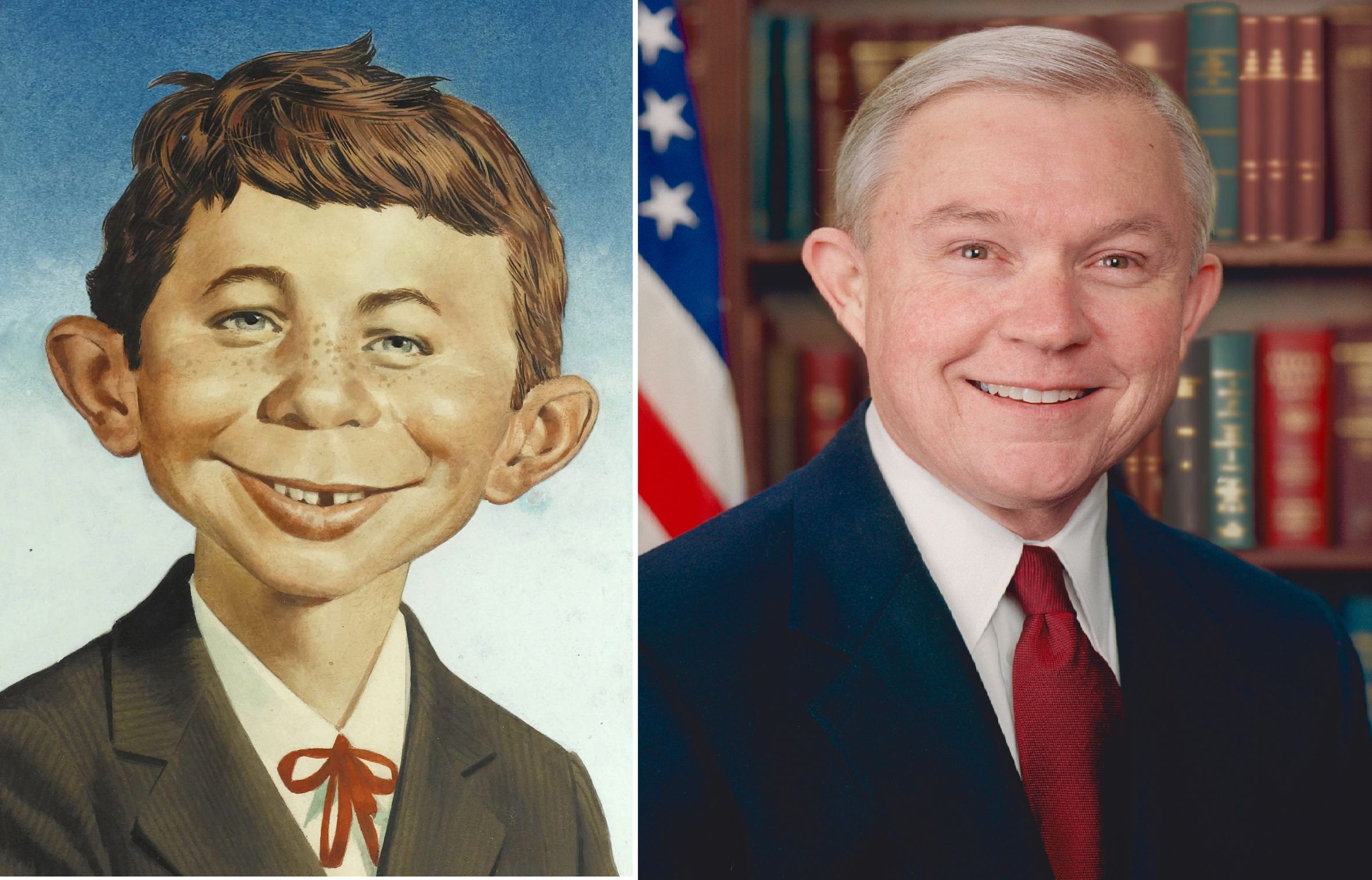 High Quality jeff sessions / mad magazine Blank Meme Template