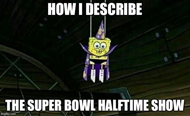 Super Bowl 51 | HOW I DESCRIBE; THE SUPER BOWL HALFTIME SHOW | image tagged in super bowl 51 | made w/ Imgflip meme maker