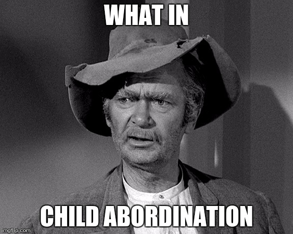 What in tarnation | WHAT IN; CHILD ABORDINATION | image tagged in what in tarnation | made w/ Imgflip meme maker