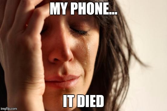 First World Problems Meme | MY PHONE... IT DIED | image tagged in memes,first world problems | made w/ Imgflip meme maker