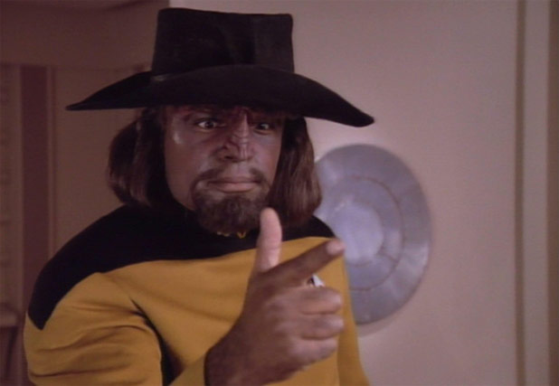 worf cowboy Blank Meme Template