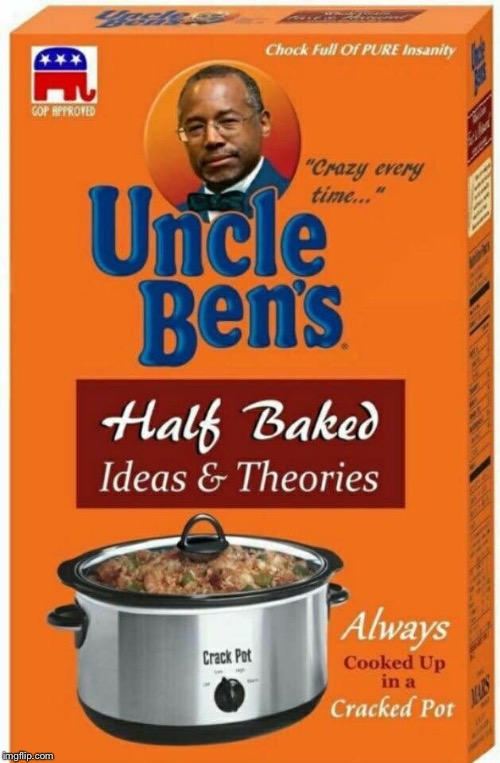 Uncle Ben Carson  | image tagged in ben carson,coon,uncle tom,dummy,stupid,sleepy | made w/ Imgflip meme maker