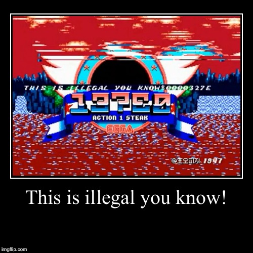 This is illegal you know! | image tagged in funny,demotivationals,zelda cdi | made w/ Imgflip demotivational maker