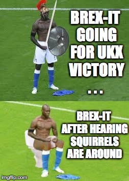 BREX-IT GOING FOR UKX VICTORY . . . BREX-IT AFTER HEARING SQUIRRELS ARE AROUND | made w/ Imgflip meme maker