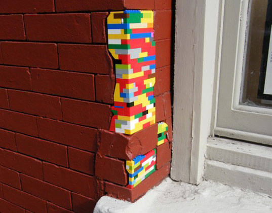 Lego brick wall Blank Meme Template