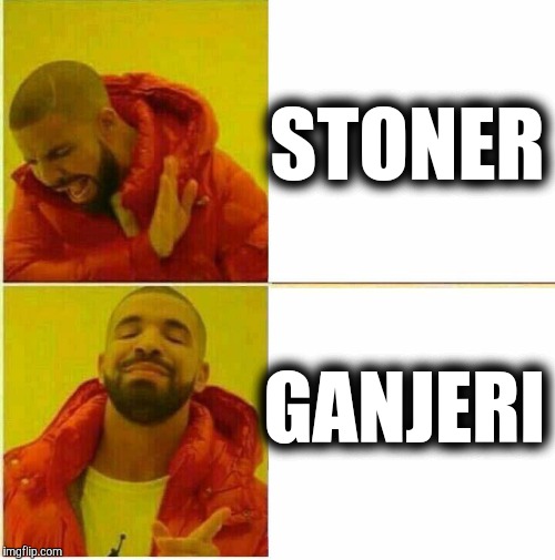 Drake Hotline approves | STONER; GANJERI | image tagged in drake hotline approves | made w/ Imgflip meme maker