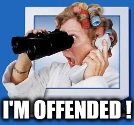 Offended | I'M OFFENDED ! | image tagged in karen | made w/ Imgflip meme maker