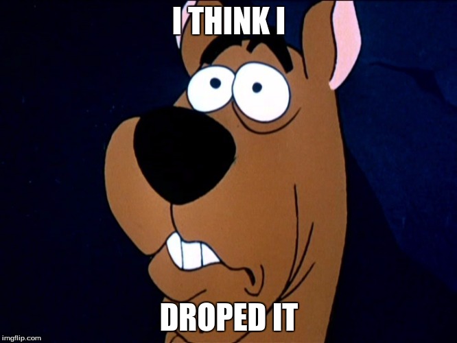 ScoobyDoo | I THINK I; DROPED IT | image tagged in scoobydoo | made w/ Imgflip meme maker