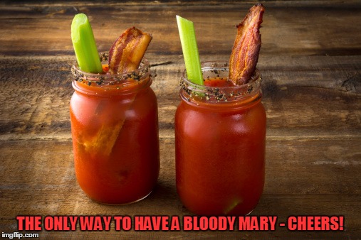 THE ONLY WAY TO HAVE A BLOODY MARY - CHEERS! | made w/ Imgflip meme maker