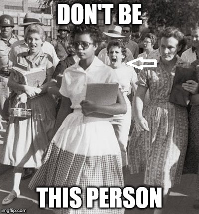 Don't Be This Person | DON'T BE; THIS PERSON | image tagged in bigotry,equality,history | made w/ Imgflip meme maker